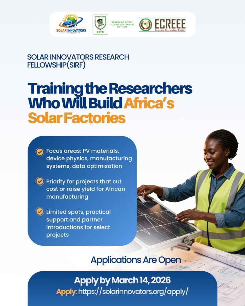 You are currently viewing ☀️Solar Innovators Research Fellowship (SIRF) 2026