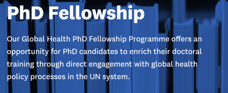 🌐 Call for Applications: UNU-IIGH Global Health PhD Fellowship Programme