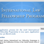 ⚖️ Call for Applications: 2026 United Nations International Law Fellowship Programme
