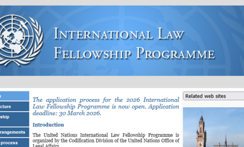 You are currently viewing ⚖️ Call for Applications: 2026 United Nations International Law Fellowship Programme